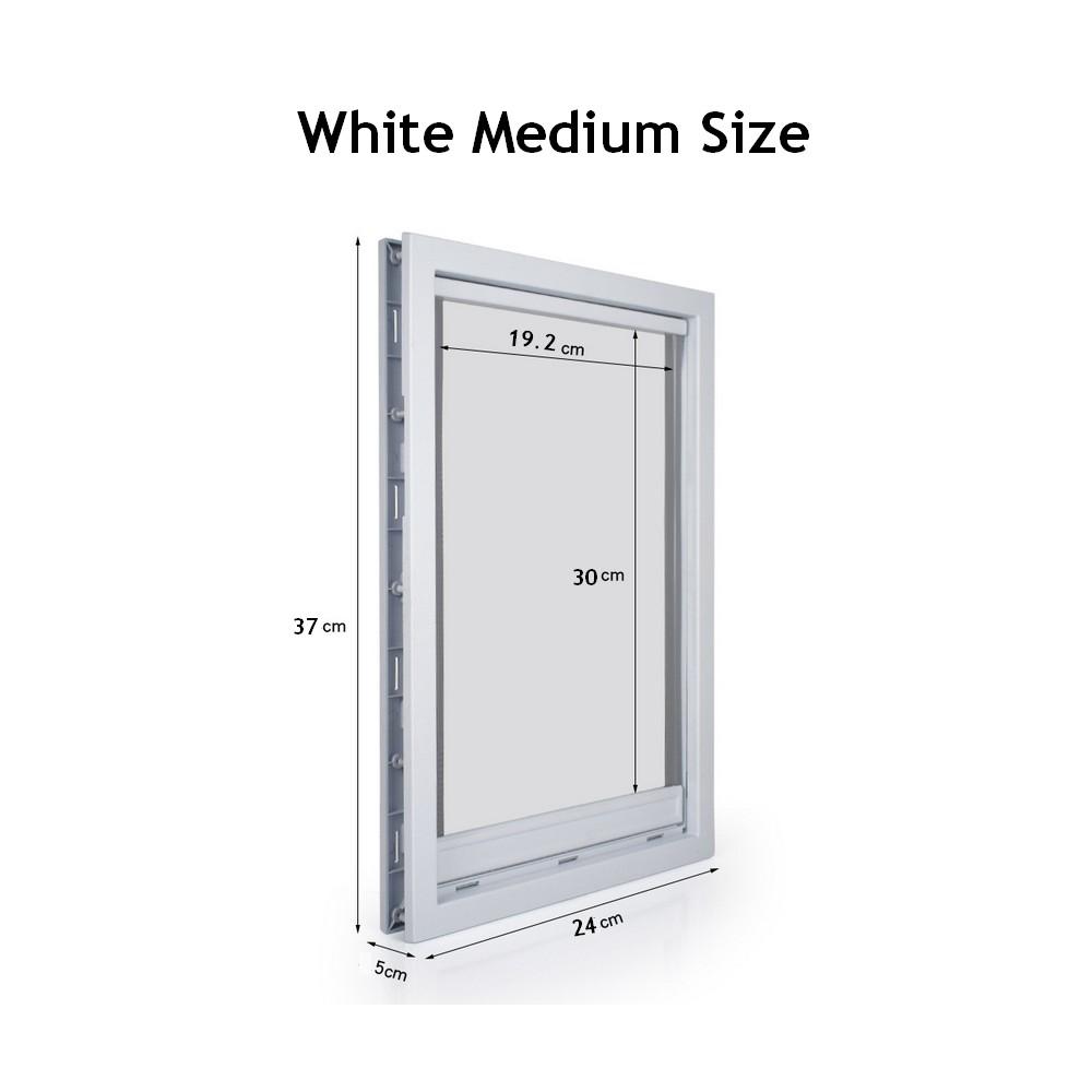 Inner Flap 30*19.2cm Dog Door for Wooden Doors HQ ABS Flame PVC Enter Outer Anti Raining Cover Insulated Cold Weather