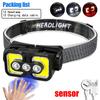 Super Bright Led Headlamp Portable COB Sensor HeadLight With 18650 Battery USB Rechargeable Head Flashlight For Fishing Camping