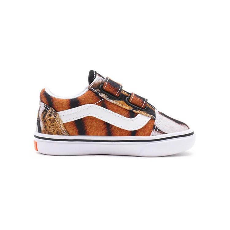 Vans Old Skool Холщовые Повседневные Универсальные Низкие Кеды Тигровый Принт Детские кроссовки VN0A4TZI9A9