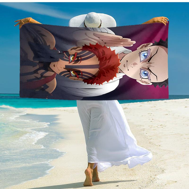 1pc Akaza Beach Towel, Comfortable and Thick, and Swimming/Bath/Picnic/Camping Towel, Suitable for Seaside Beaches