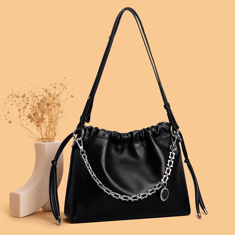 Кожаная плиссированная сумка Cloud Bag Premium Underarm Bag Commuter Fashion Shoulder Crossbody Bag