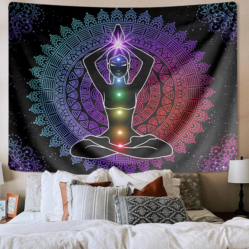 Moonlit Meditation Tapestry Room Decoration Wall Hanging for Living Room Bedroom, dormitory, Birthday and Christmas gifts