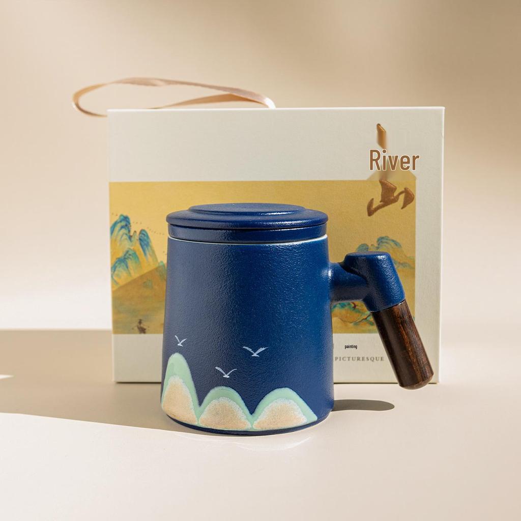 Керамический набор кружек для офиса - Сувенир для сотрудников с логотипом для ежегодных деловых встреч и корпоративных подарков