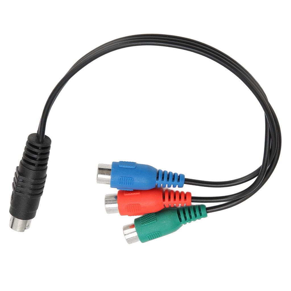S Video 7 Pin Male to 3RCA Female Cable High Accuracy 7 Pin to AV Cable Sound Adapter Cable 0.9ft