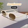 Unisex Fashionable Round Small-Framed Sunglasses Outdoor Uv400 Sun Protection Street Photography Driving Shades Eyeglasses