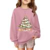 Children's Fashionable Casual Long-sleeved Loose Christmas Print Pullover Sweatshirt