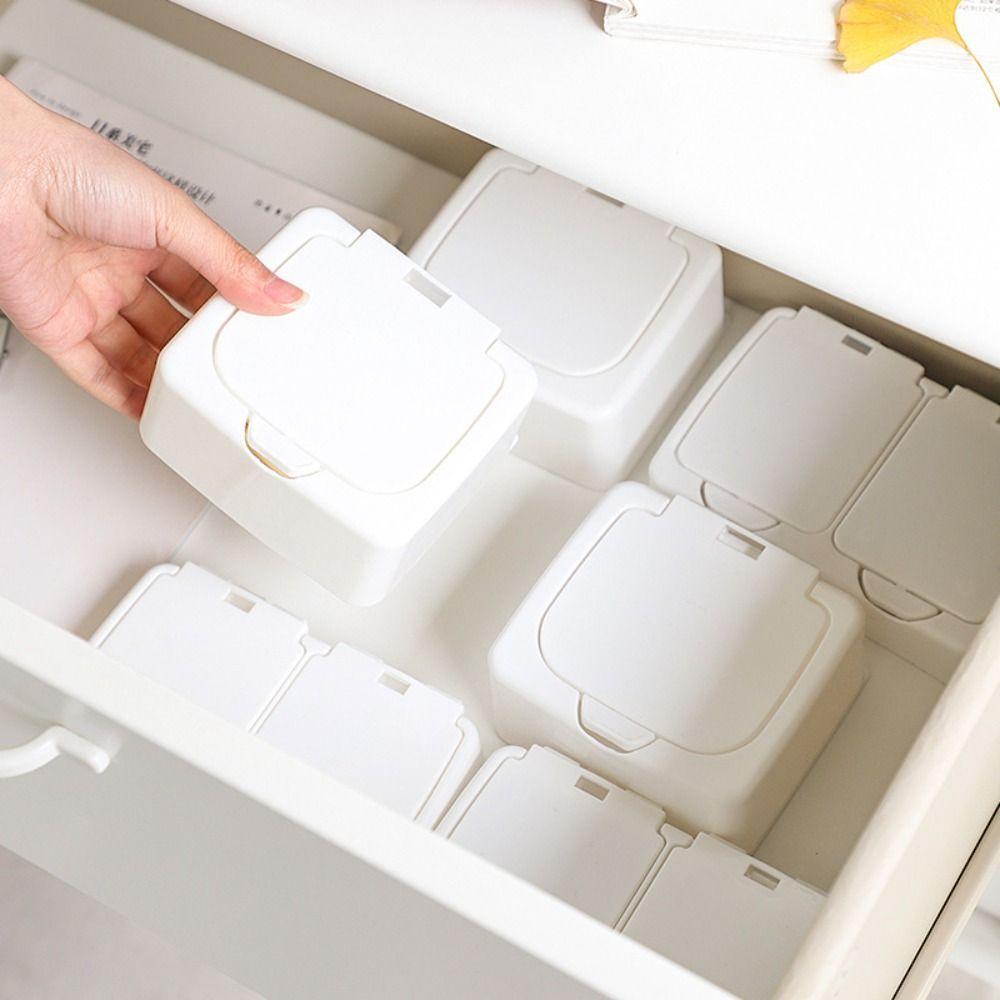 Pop-Up Type Cosmetic Cotton Storage Box Toothpick Dispenser Desktop Organizer Cotton Swab Holder
