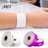 Adhesive Tape Wristbands 200 Pcs Paper for Events, Barcode Print Self-Adhesive Durable Admission Bands Wristband, Thermal Sensitive Disposable DIY QR