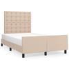 Bed Frame with Headboard Cappuccino Brown 120 x 200 cm Faux Leather