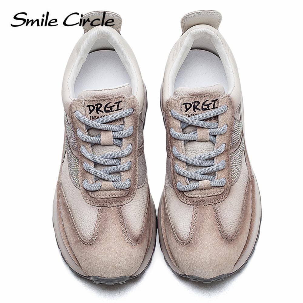 Женские кроссовки из натуральной кожи с бриллиантами на плоской подошве, модные повседневные туфли с низким верхом