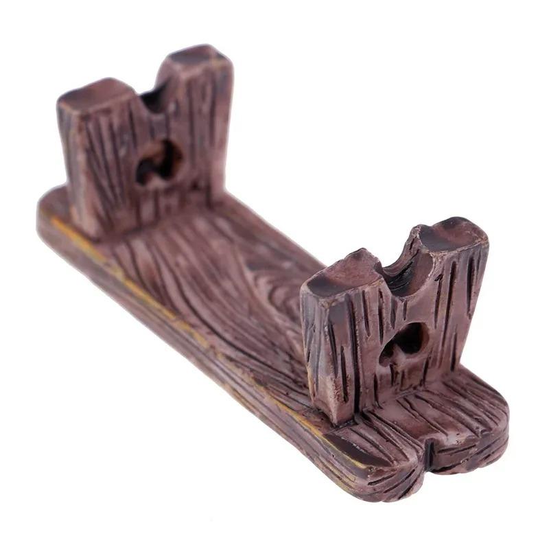 2 шт. Мини-стул-табурет из дерева Декор для сказочного сада Миниатюры Скамейка для пары Фигурка Действия Аксессуары для DIY кукольных домиков