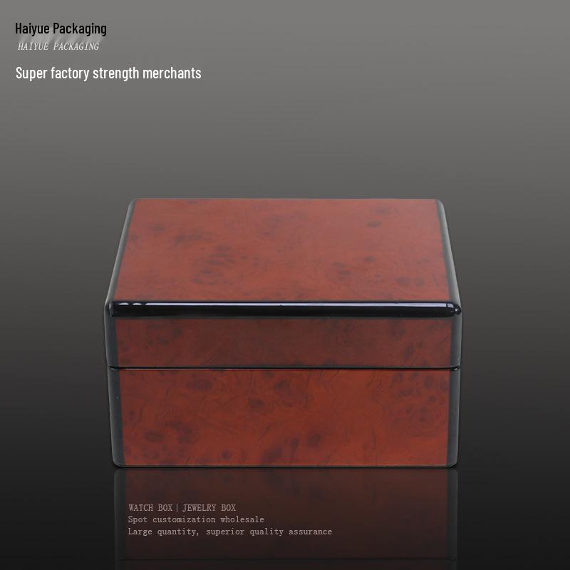 Высококлассная коробка для демонстрации и хранения часов с магнитной откидной крышкой под дерево