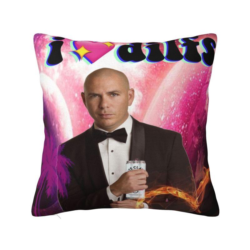 Custom Mr Worldwide Says To Live Laugh Love Pillow Case Living Room Decoration Luxury Cushions for Sofa Square Pillowcase