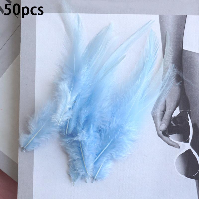 50 шт. натуральное перо макарон цветное куриное перо красочное индюшиное перо красочное перо