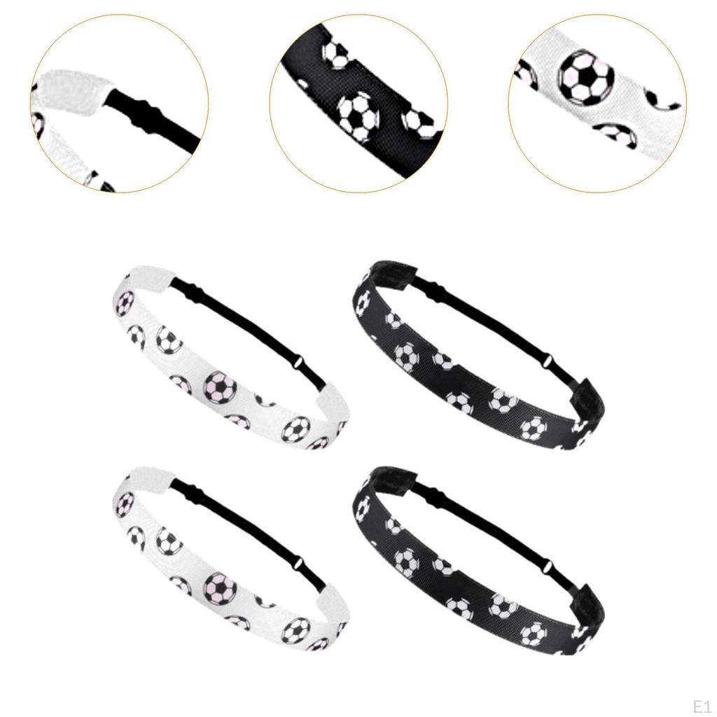 4 шт. спортивные повязки на голову футбольные противоскользящие резинки для волос футбольные повязки для волос для