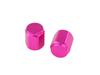 POSH FAITH 000804-32 Motorcycle Supplies Hex Air Valve Cap (Plain/2 Pieces) Pink
