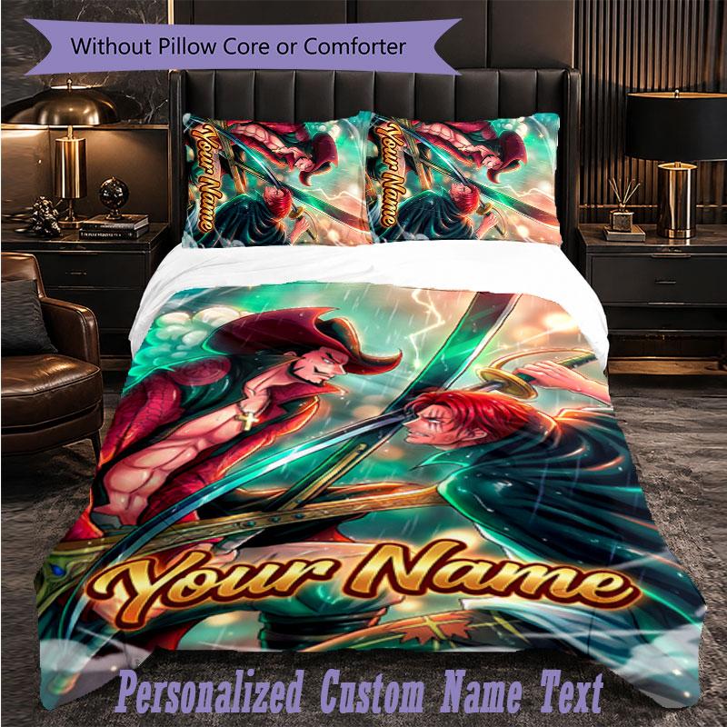 Personalized 3Pcs Bedding SetOne Piece Custom Text Duvet Cover Pillowcase Set Bedroom Gift