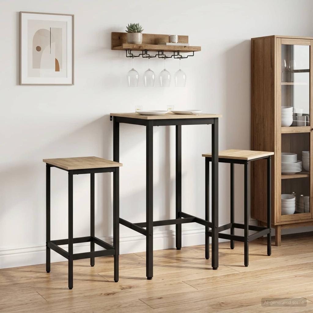Bar Stools 2 pcs Sonoma Oak 40 x 32 x 64 cm Engineered Wood