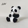 Panda Room Decor 3D Printed Ornaments, Cute & Pillow Desktop Figurine, Stress Relief Sculpture Small Animal Figurines for Home Office Decoration,