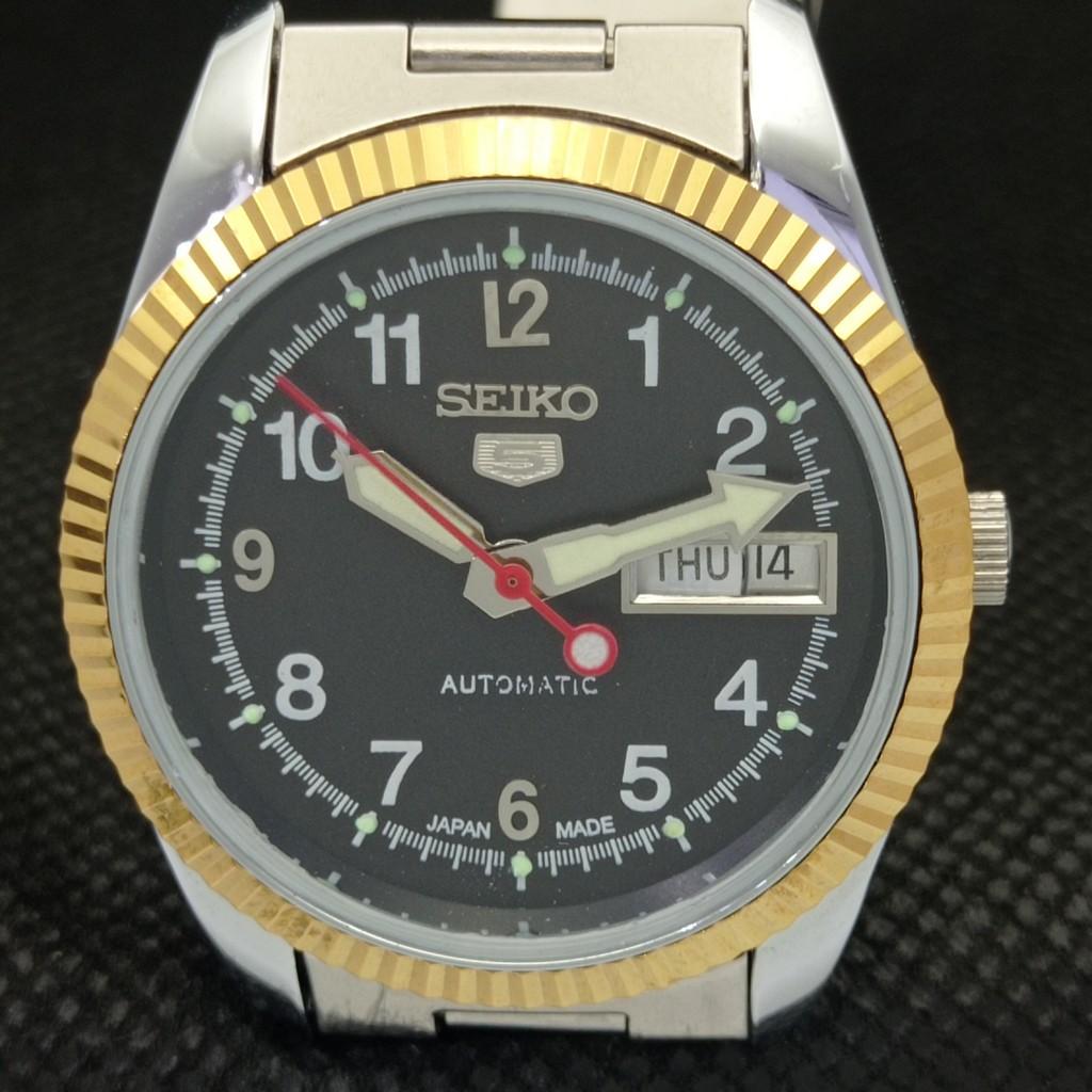 ВОССТАНОВЛЕННЫЕ ВИНТАЖНЫЕ МУЖСКИЕ ЧАСЫ SEIKO 5 AUTOMATIC JAPAN С ЗОЛОТЫМ МЕХАНИЗМОМ a304936-9 SKU575a-a304936