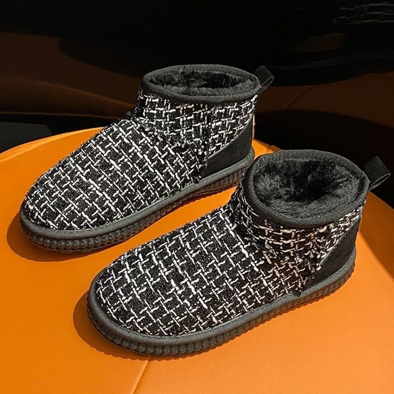 Новые женские зимние теплые зимние ботинки, нескользящие хлопковые женские ботильоны на утепленной платформе с мягкой подкладкой