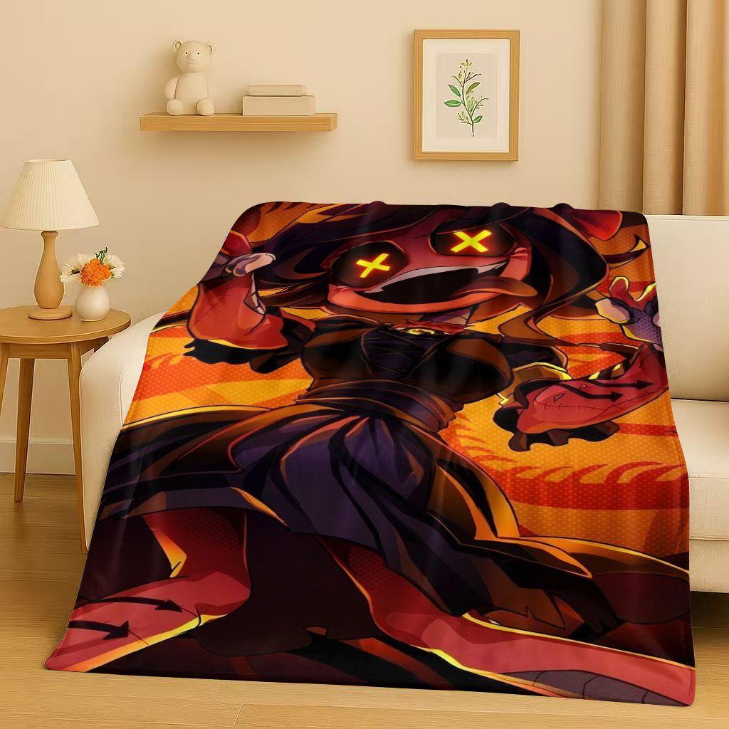 HD Cartoon Murder Drones V Uzi J Robot Flannel Blanket,Ultra Soft Warm Plush Throw for Home Bedroom Bed Sofa Cover Picnic Kids