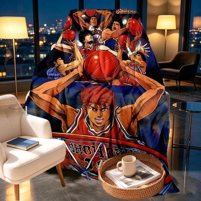 SLAM DUNK Print Blanket - Soft & Comfortable, for Bedroom, Travel, Sofa, Home Decoration - Birthday Christmas Gift for Friend