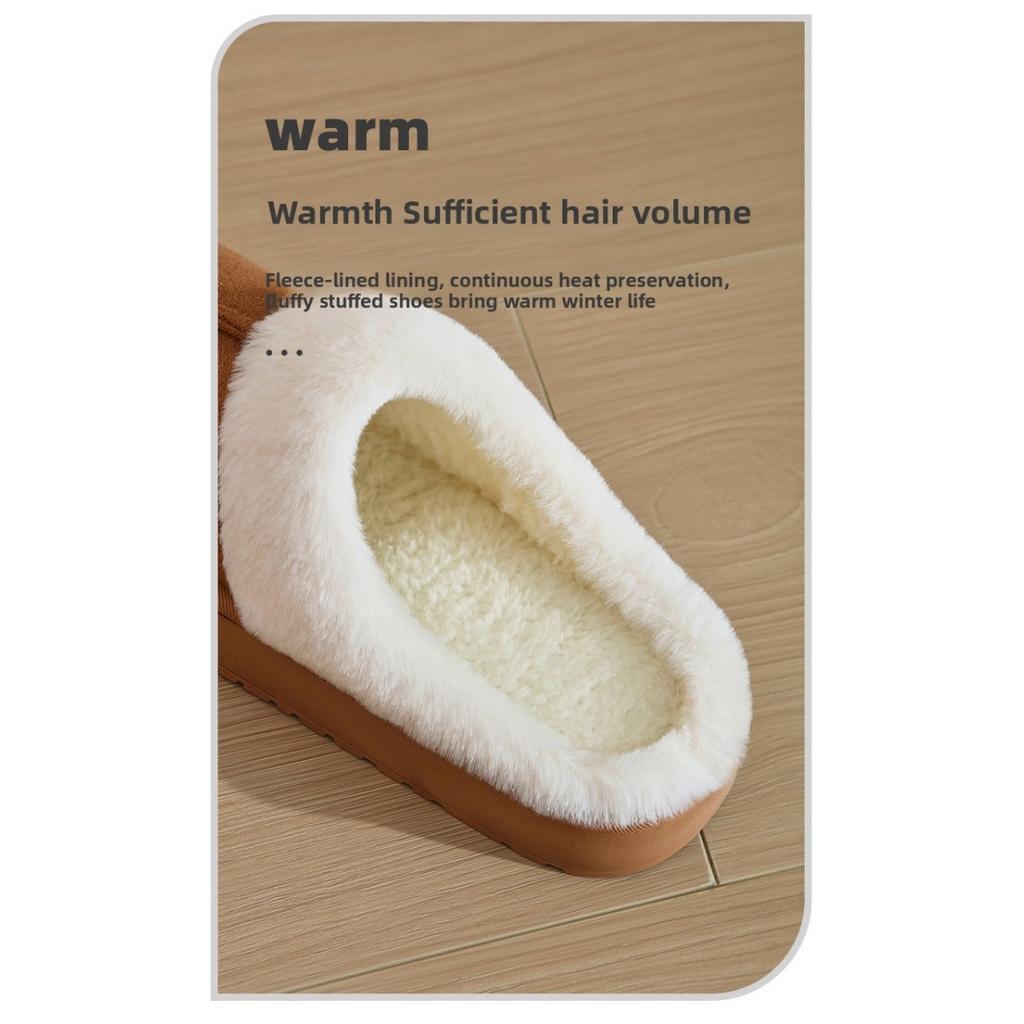 Ношение хлопковых тапочек для женской осени и зимы дома, теплые тапочки для пары с носками и толстой подошвой для мужской осени и зимы