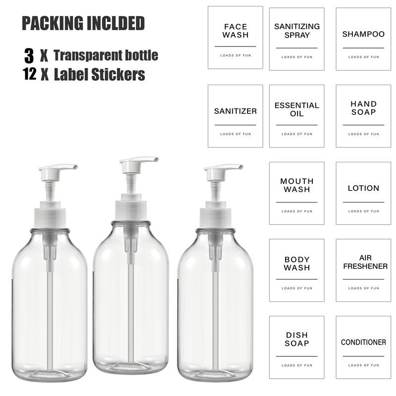 Диспенсер для шампуня и кондиционера настенный 500 мл многоразовый флакон для мыла для ванны лосьон для душа мыло дозатор для ванной комнаты