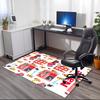 Custom Name fire truck Printed Carpet, for Office Chair Living Room Bedroom Kitchen Room Decor Gifts.