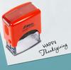 Printtoo Happy Thanksgiving Self Inking Rubber Stamp Pre, Inked Office Stamp, Канцелярские товары для домашнего офиса, 38 x 14 мм,