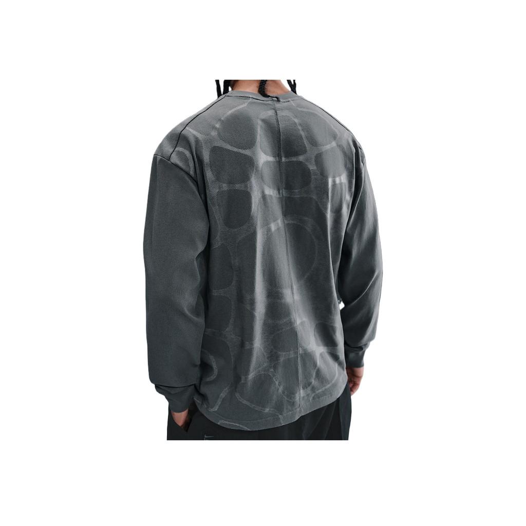 Nike ISPA Удобная Модная Приятная к коже Мягкая Однотонная Футболка с длинным рукавом Унисекс Топы Серый HJ9087-010