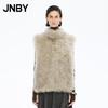 JNBY 2025 Зимний жилет без рукавов из искусственного меха со стойкой