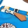 HERMES Silky City PM Crossbody bag with pouch Shoulder Bag silk / Leather blue