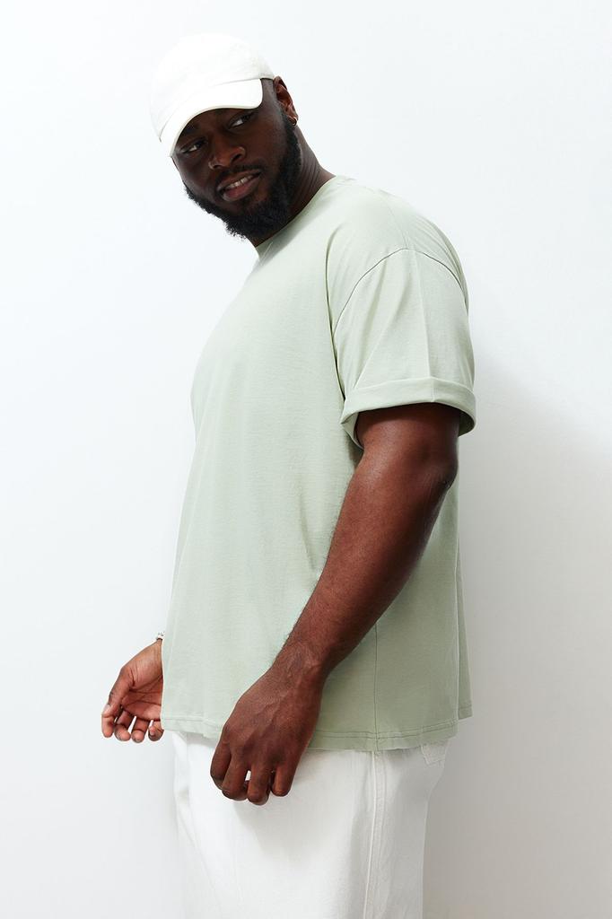 Men's Style Plus Size Plus Size White Oversize Comfortable Basic 100% Cotton T-Shirt