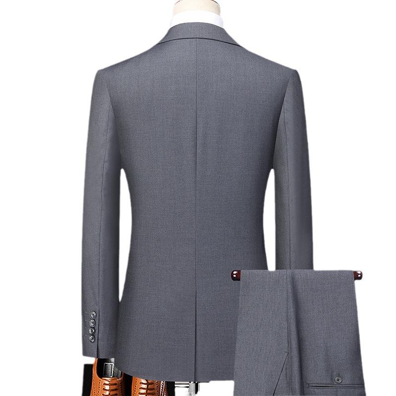 Мужской костюм Slim Fit деловой костюм пиджак из двух частей шаферский костюм жених свадебное платье