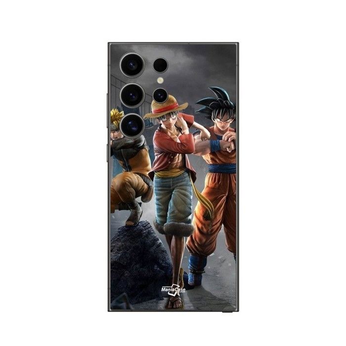 Coque de téléphone - MANIACASE - Samsung Galaxy S25 Ultra - Silicone TPU - Anime manga - Noir