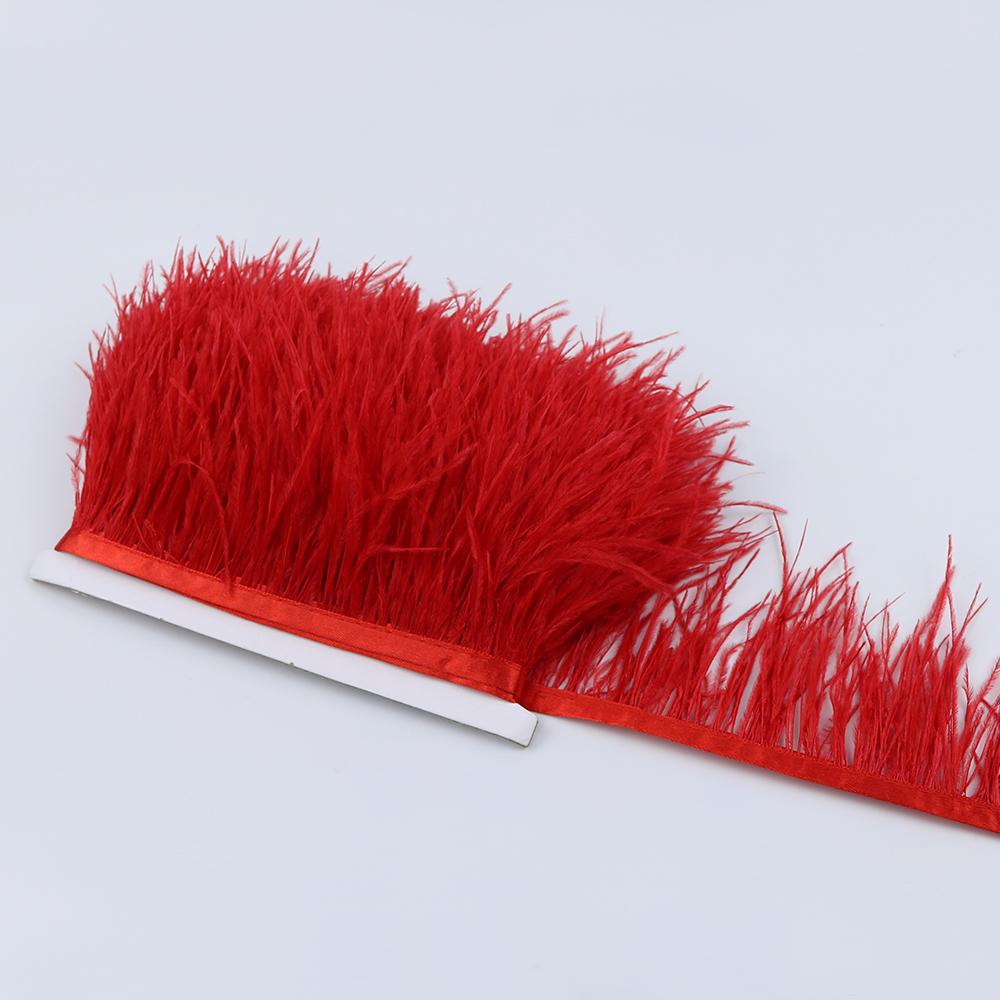 Feather1M 5M 10M 8-10см Черно-белые Страусиные Перья Тесьма Лента Многоцветные Перья для Шитья Перьевых Поделок Украшения Платья Одежды