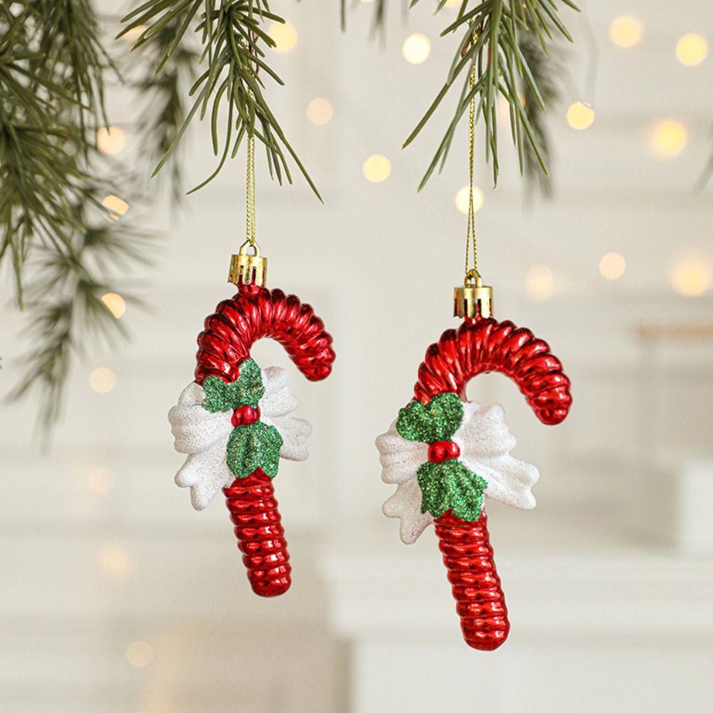2PCS Santa Clause Xmas Ornament Ball Plastic Xmas Baubles Christmas Tree Ornament Scene Making