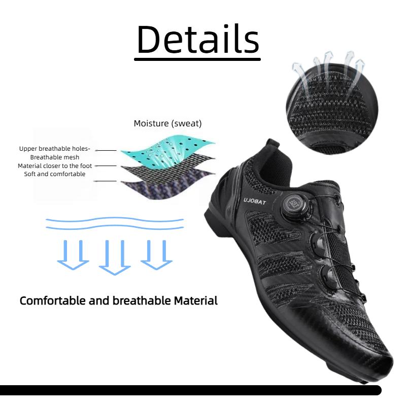 Cycling Shoes for Men & Women - BOA Closure System Breathable Mesh Anti-Slip Nylon Sole Lightweight for Outdoor Sports