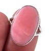 Кольцо из чистого серебра 925 пробы с натуральным розовым опалом, размер 7 o6p28