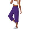Women's Casual Loose Wide Leg Seven-tenths Pants for Summer Fashion Comfortable Breathable High Waist