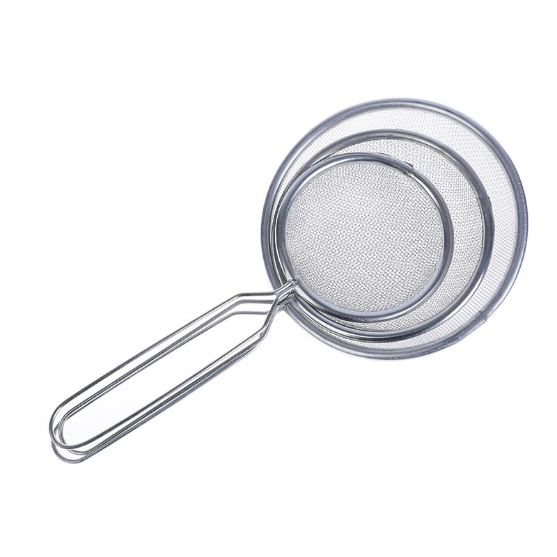 1 Pcs Stainless Steel Sieve Oil Colander Oil Grid Flour Soy Milk Sieve