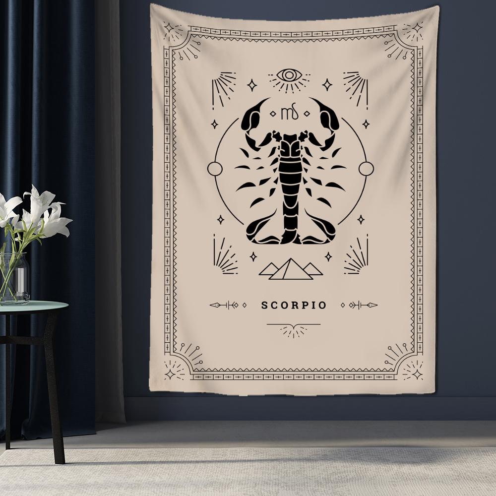 Гобелен «Двенадцать созвездий Таро», настенный психоделический волшебный богемный стиль, матрас в стиле хиппи, искусство домашнего декора