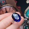 Dazzling Zirconia Women Rings Romantic Water Blue Stone Engage Wedding Ring Valentines Gift For Lover Fashion Jewelry