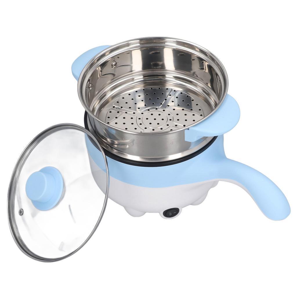 Car Electric Cooking Pot 24V 2L Portable Multifunction Skillet with Stainless Steel Steaming Pot
