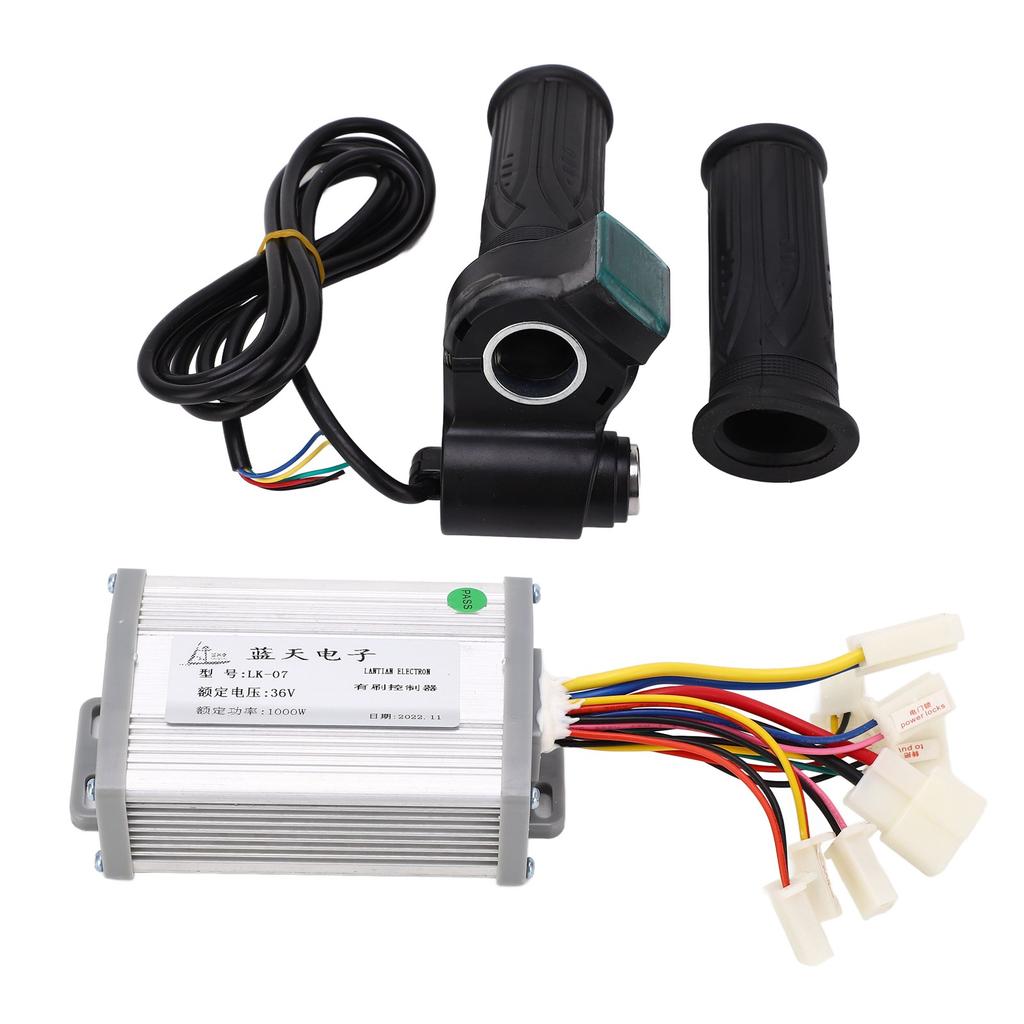 Electric Bike Brushed Motor Controller 36V 1000W Speed Control Set with Throttle