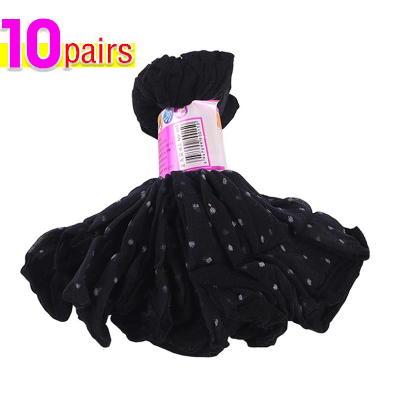 Женские дышащие носки Сексуальные черные носки с точечным узором цвета кожи для девочек Модные летние прохладные Высокоэластичные кружевные короткие носки