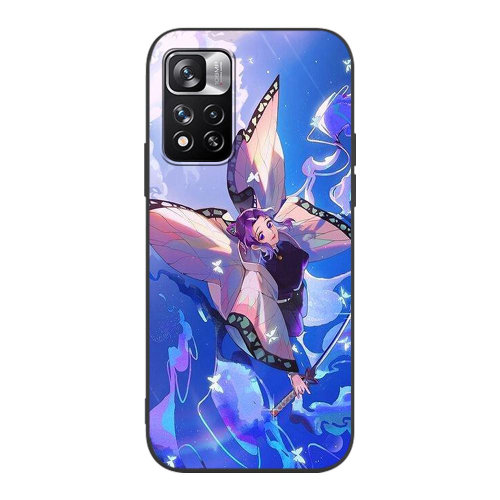 Чехол Kimetsu No Yaiba от Demon Slayer для Xiaomi Redmi Note 10 9S 11 9 8 11E Pro K40, силиконовый черный чехол для телефона 9C 9A 8T 7 7A 10C 9i