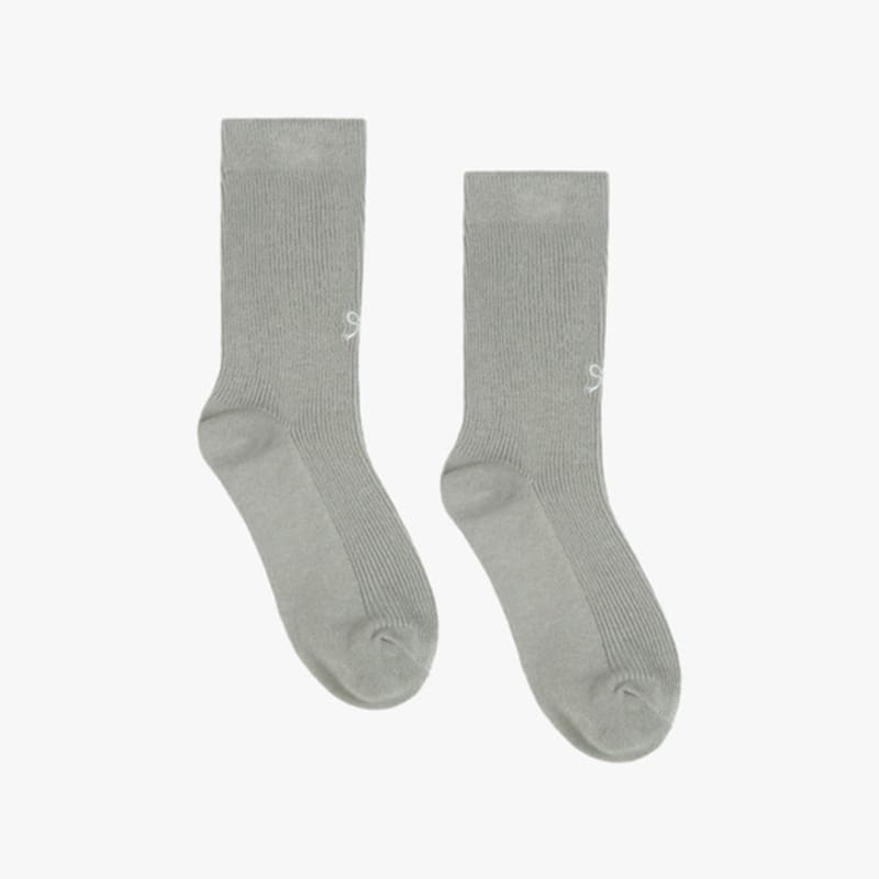 PINK PINEAPPLE [2pairs 1set] PETITE RIBBON SOCKS SET_GREY